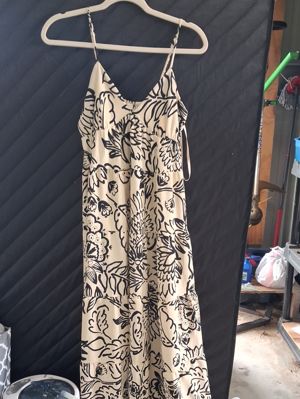 Monteau Black & Cream Floral Maxi Dress